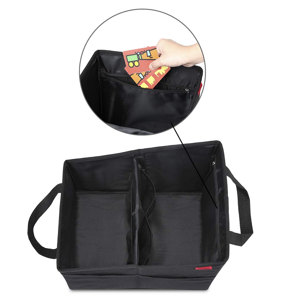 YOOFAN Car Seat Organizer - Passenger Seat Organizer, Collapsible Small Car Seat Storage Organizer