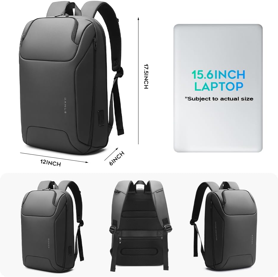 Business Laptop Backpack for Men,Women，15.6 Inch Water Resistant Travel smart Laptop Backpack Carry On Backpack with USB Charging Port，Large Business Work Durable Computer Bag