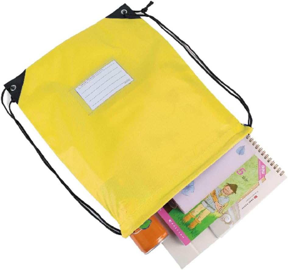 20 Pcs Drawstring Bags,Bulk Draw String Backpack, DIY Gym Sports Cinch Bag Sackpack for Women Men, Yellow