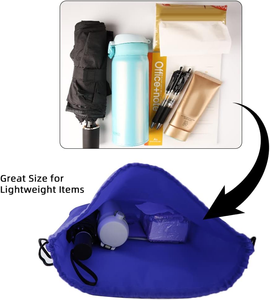 GoodtoU Drawstring Bags Bulk, 40 Pcs Draw String Bags Cinch Bag Drawstring Gym Bag Sackpack Backpack for Women Men, Blue