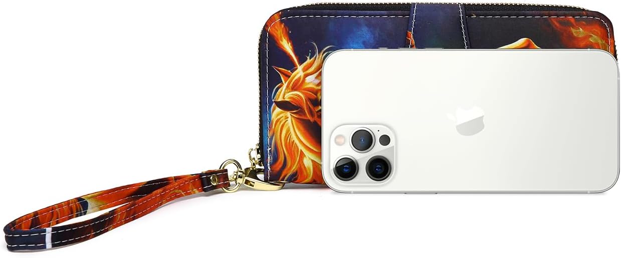 Women Wallet Card RFID For Womens Holder Blocking Credit Small Zipper Purse Pocket Bifold Slim Coin ID Ladies Wristlet Clutch Large Capacity Window Case Travel Zip Women's