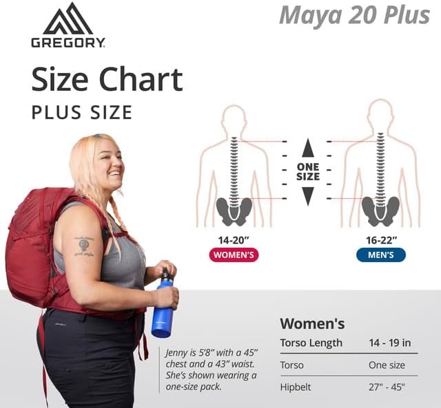 Gregory Maya 20 Plus Size Women'S Day Hiking Backpack, Plus Size, Iris Red