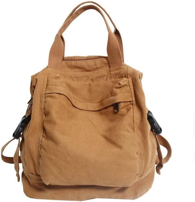 Small Boho Canvas Backpack for Women Vintage Style Outdoor Travel Bag Casual Daypack Grunge