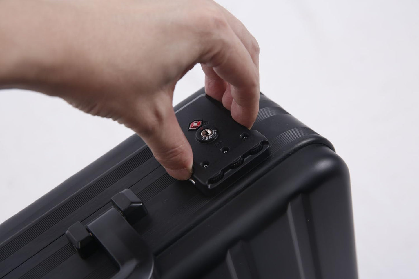 Large Hard Shell Laptop Briefcase wtih Foam Men 17.3 Inch Laptop Business Metal Case Black 18.1X13.8X6.1 Inch