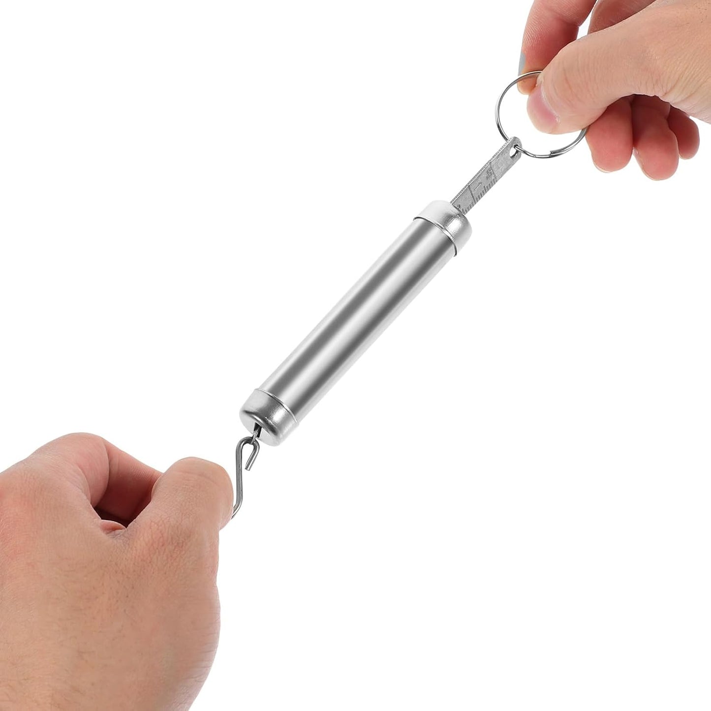 Zerodeko Mechanical Spring Scale 5kg with Hook Portable Hanging Kitchen Weighing Scale Sturdy Silver Design for Luggage Fishing and Home Use