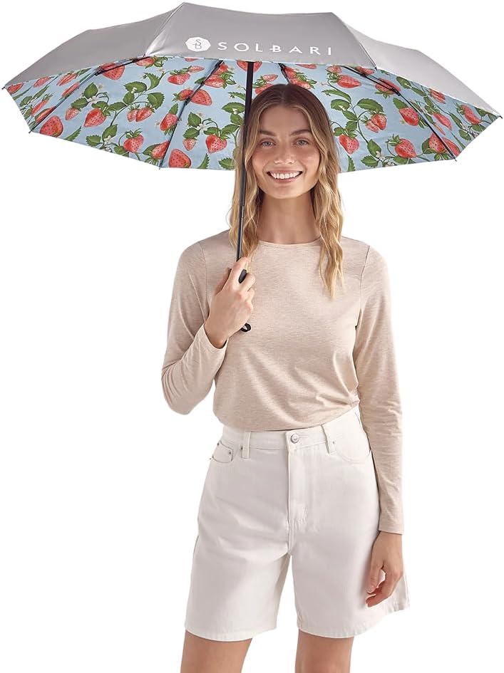 Solbari Compact Sun Protective Umbrella UPF 50+ UV Protection, Ultra-Light & Travel-Friendly