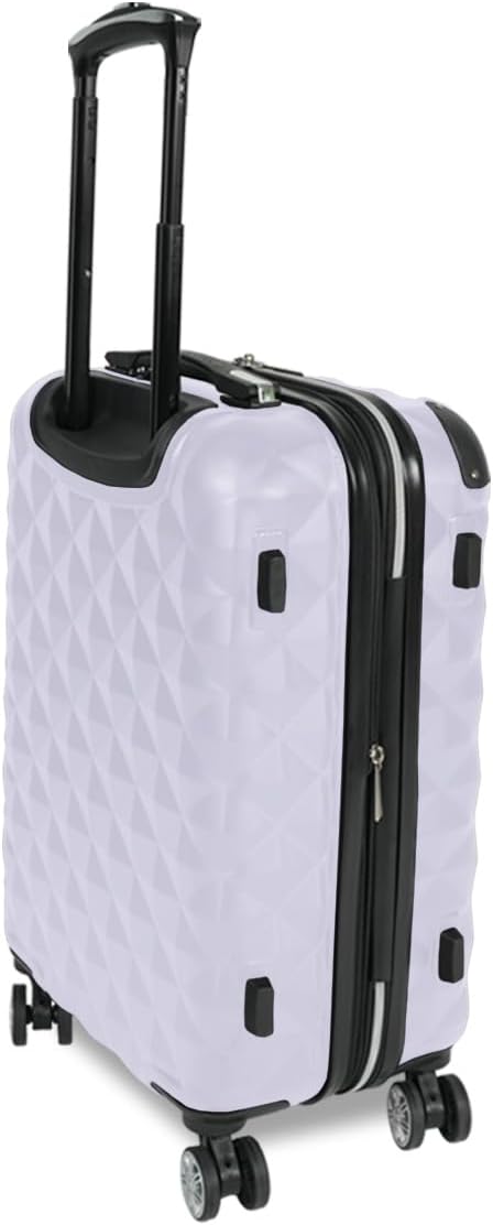 Kenneth Cole REACTION Diamond Tower Luggage Collection Lightweight Hardside Expandable 8-Wheel, Lavender, 2-Piece Set (20" & 28")