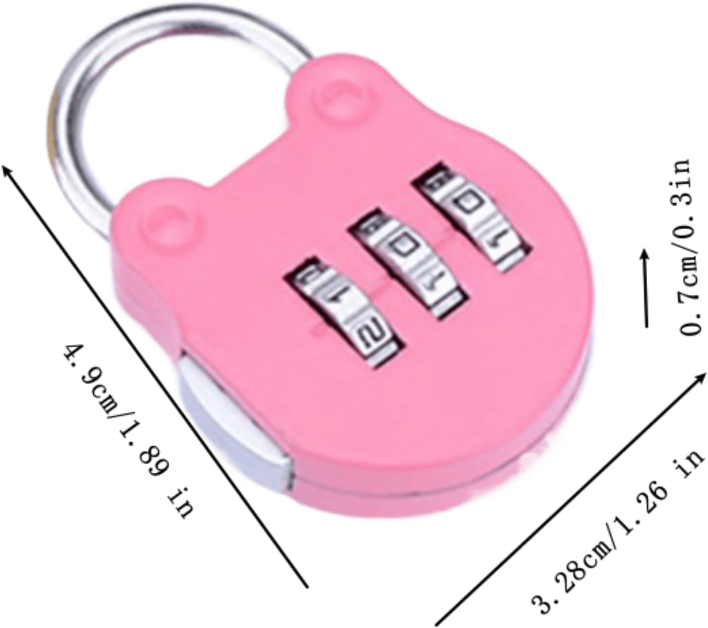 Zinc Alloy 3-Digit Combination Padlock - Resettable Code Lock for Travel,Backpack,Gym, School Lockers, Luggage, Small Portable Number Lock, Security Password Lock for Suitcase and Bags - Blue