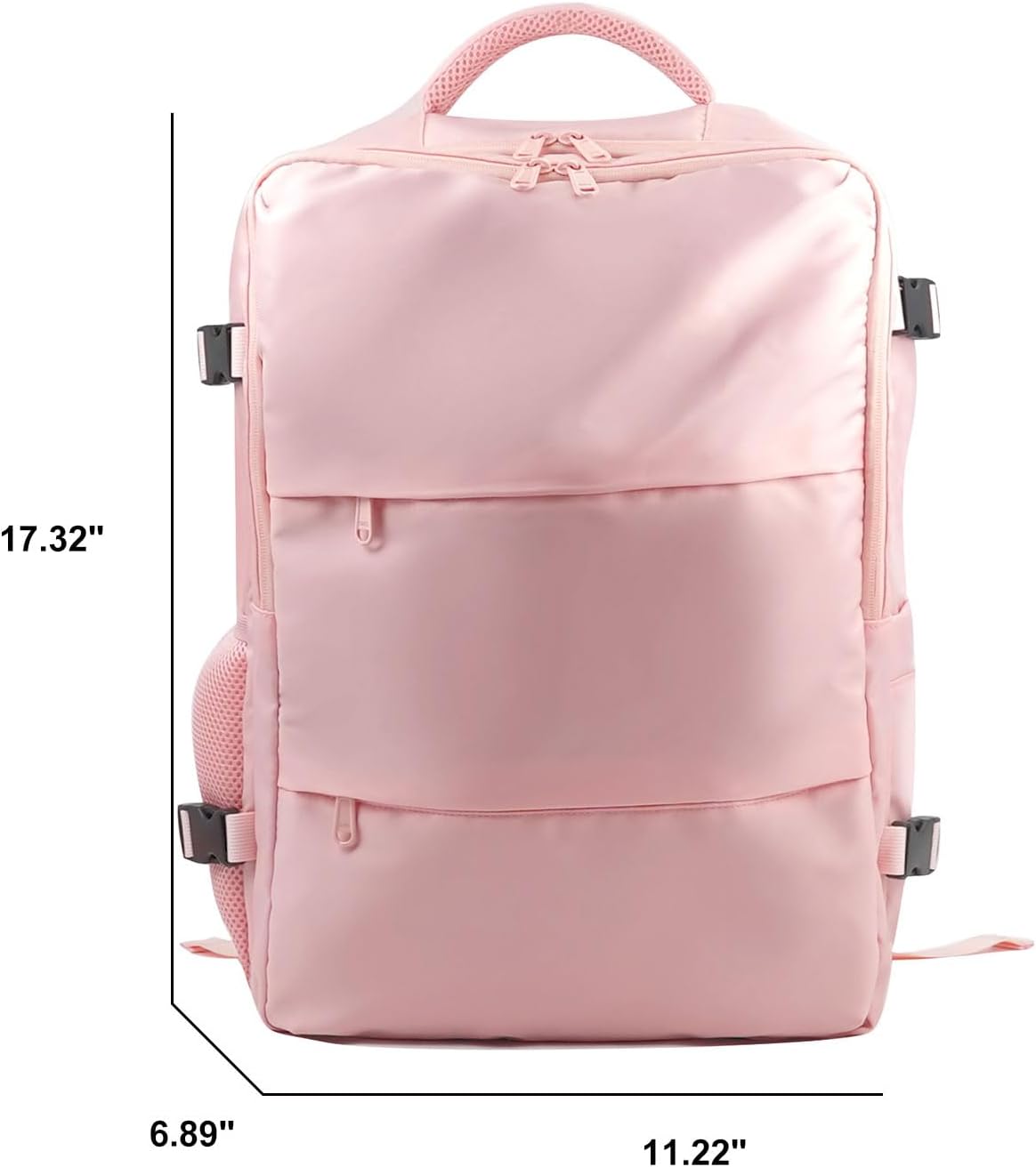 Travel Backpack for Women & Men, Waterproof Carry On Backpack Airline Approved Laptop Backpack Fits 15.6 Inch Laptop, Business Computer Bookbag for Work, College, Travel (Pink, Medium)