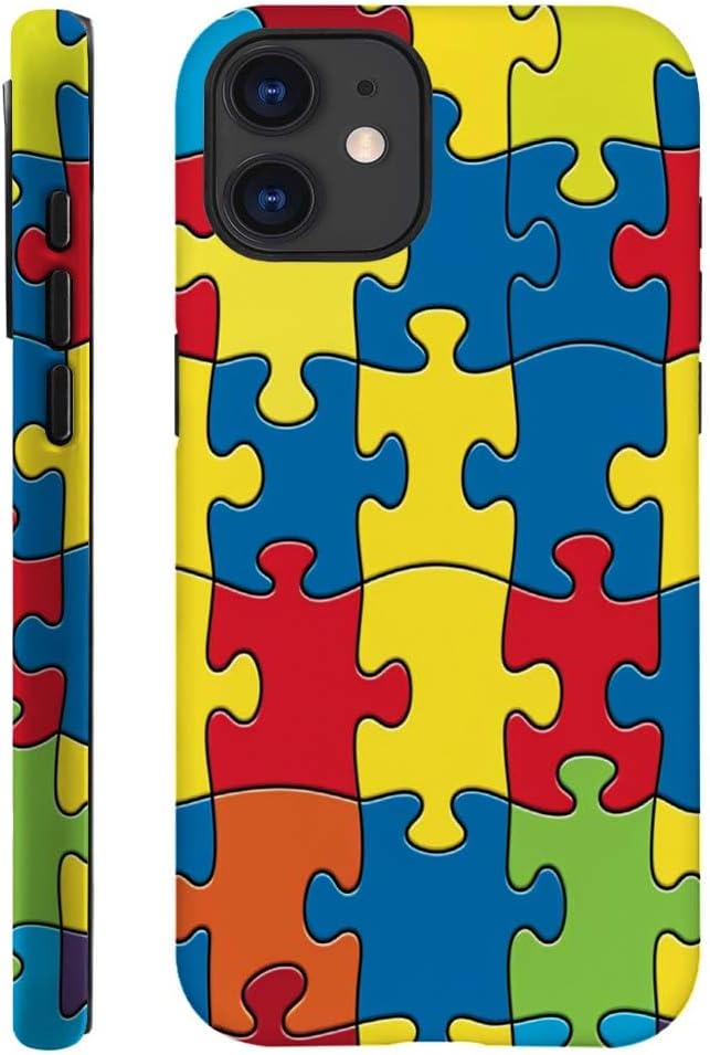 SEized Case Compatible with for iPhone 11,Color Puzzle Autism Phone Case for Girl Women Boy Men,Durable Protection Case for iPhone 11