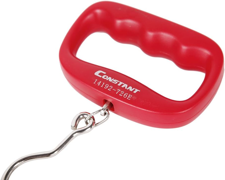 50kg 10g Portable High Precision Smart Electronic Fishing Luggage Scale with LCD Display Backlight,Red
