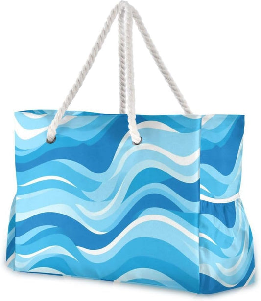 senya Large Beach Shoulder Bags Canvas Tote Water Resistant for Gym Travel Daily
