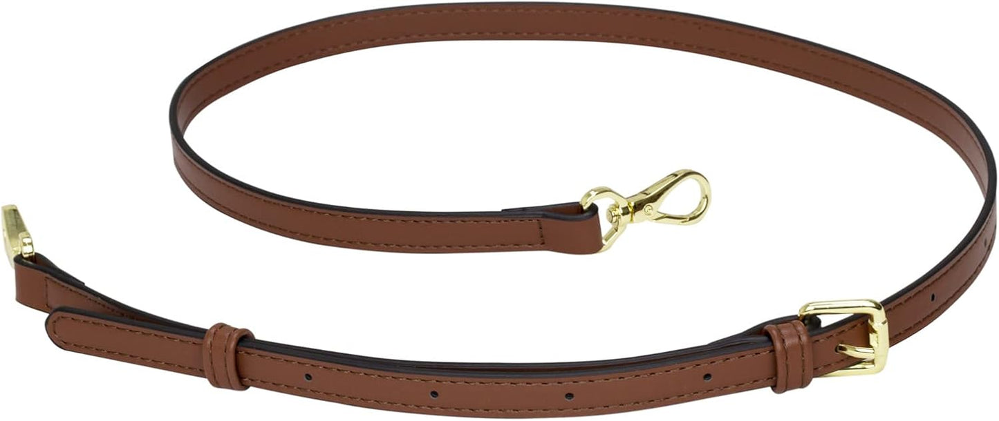 Allzedream Leather Purse Strap Replacement Crossbody Handbag Long Adjustable (Dark Brown)