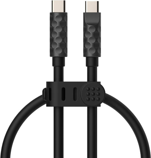 MFish USB C to USB C Cable 5FT, 240W Max Type-C Fast Charging Cord for iPhone 15/16/17 Series, iPad, MacBook and More (Black Type c, 5Ft)