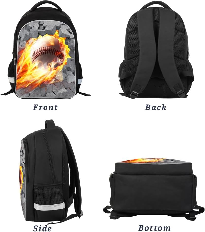 Luminous 3D Print School Backpack Large Capacity Lightweight Students Bookbag for Kids
