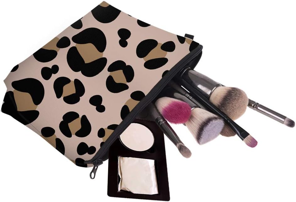Cute Travel Makeup Bag Cosmetic Bag Small Pouch Gift for Women (Big Leopard)
