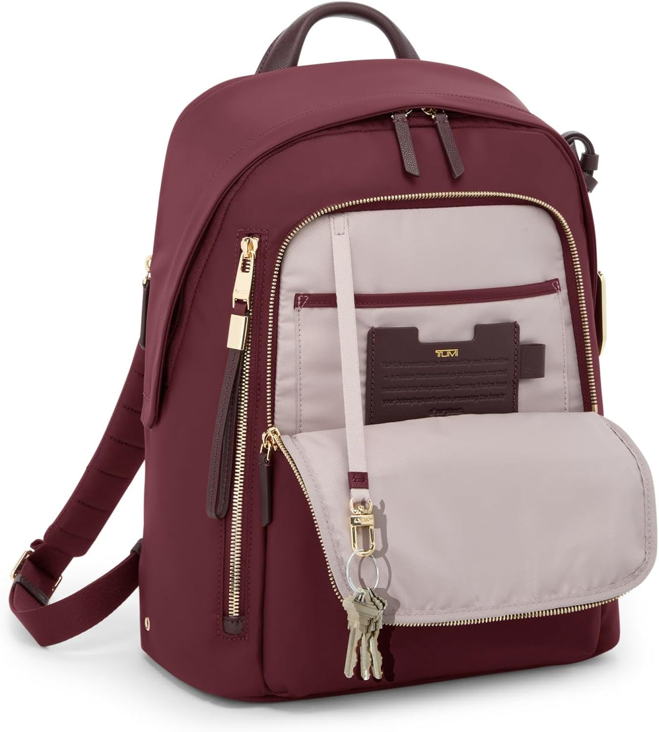 Tumi Women's Halsey Backpack, Wine, One Size