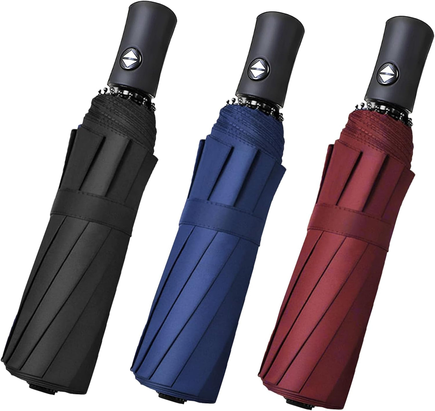 RONIARE 2 Packs Travel Umbrellas for rain Windproof Compact Umbrella Folding Small Strong and Portable Automatic Open and Close - Men and Women