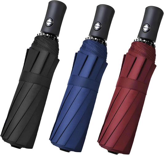 RONIARE 2 Packs Travel Umbrellas for rain Windproof Compact Umbrella Folding Small Strong and Portable Automatic Open and Close - Men and Women
