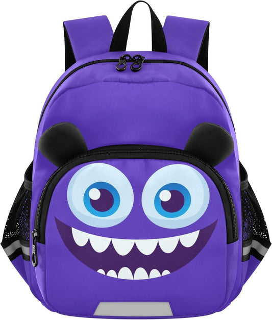 Kids Backpack for Boys Girls Toddler Bags Mini Backpacks Bookbag Cartoon Purple Cute Child 3-6 Preschool