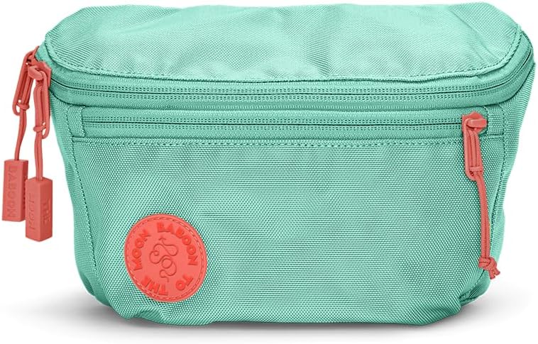 Baboon to the Moon Fanny Pack - Trendy, Compact, Water-Repellent Waist Bag in Multiple Colors and Sizes for Men and Women (Aqua Drift, Full Size (3L))