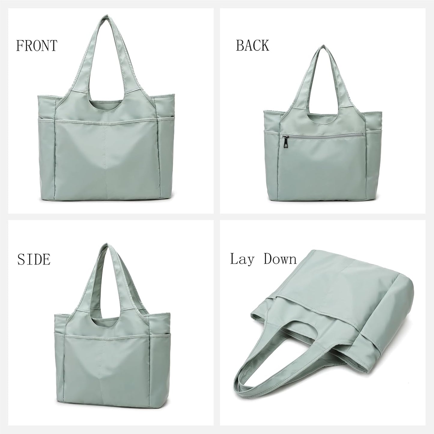 SOYMWIN Tote Bag for Women,Large Tote Bag with Compartments and Multiple Pockets,Quilted Shoulder Bag for Travel Work Sports