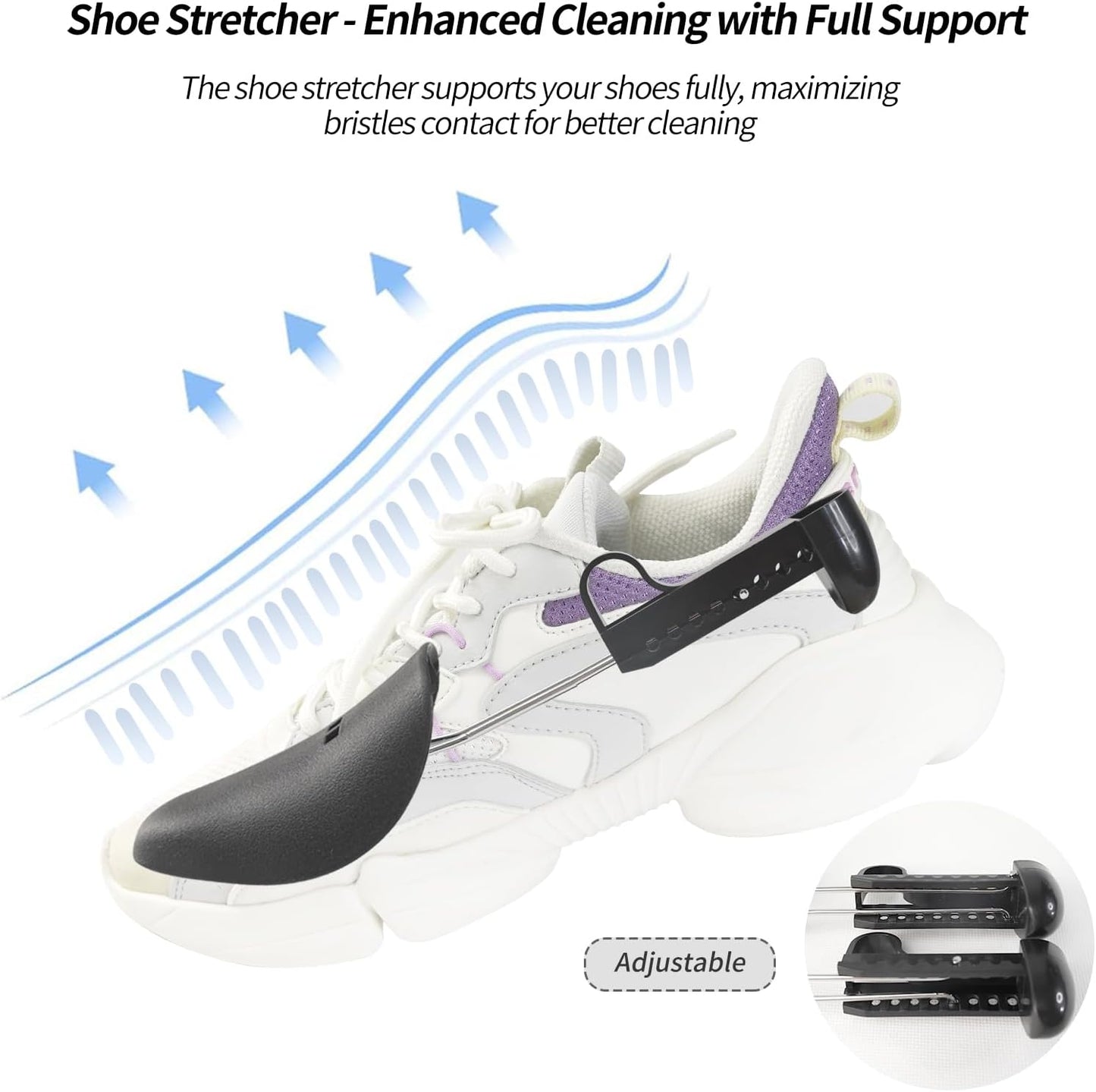 GOGOODA Shoes Was Bags for Laundry with Shoe Trees, 2 PCS Sneakers Washing Bags for Washers and Dryers, Durable Shoe Cleaning Bag for Gym, Tennis Shoes Unstain Cleaner Kit(White, 2Pack)