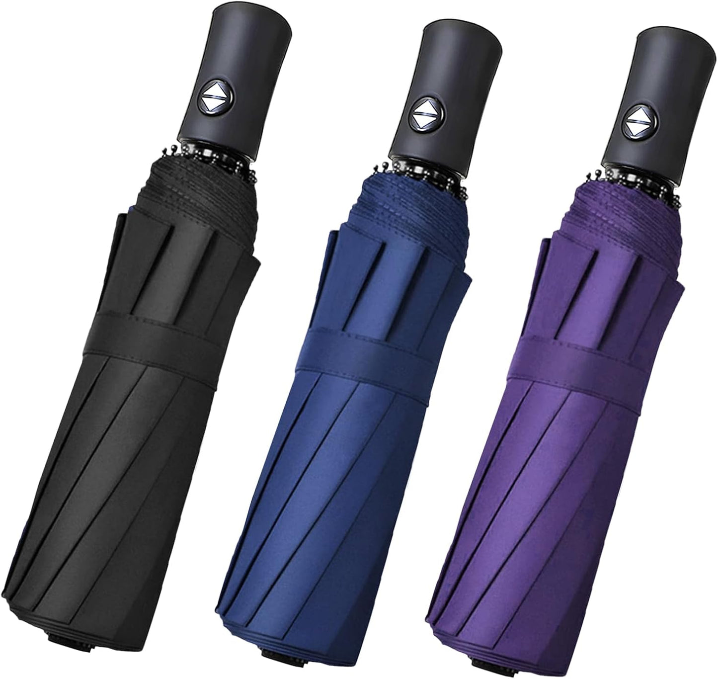 RONIARE 2 Packs Travel Umbrellas for rain Windproof Compact Umbrella Folding Small Strong and Portable Automatic Open and Close - Men and Women