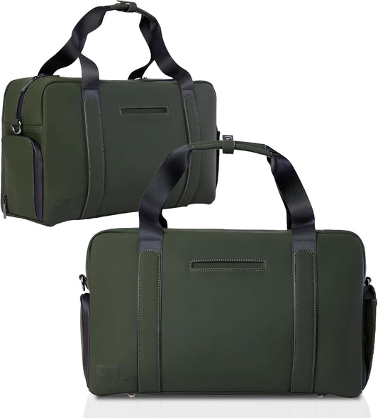 The FTL Lite Mens Gym to Office Bag - 17L Briefcase Gym Bag Hybrid with Shoe Compartment & 16" Laptop Sleeve - Executive Daily Carry & Overnight Duffel for Athletic Business Pros - Abbot Green