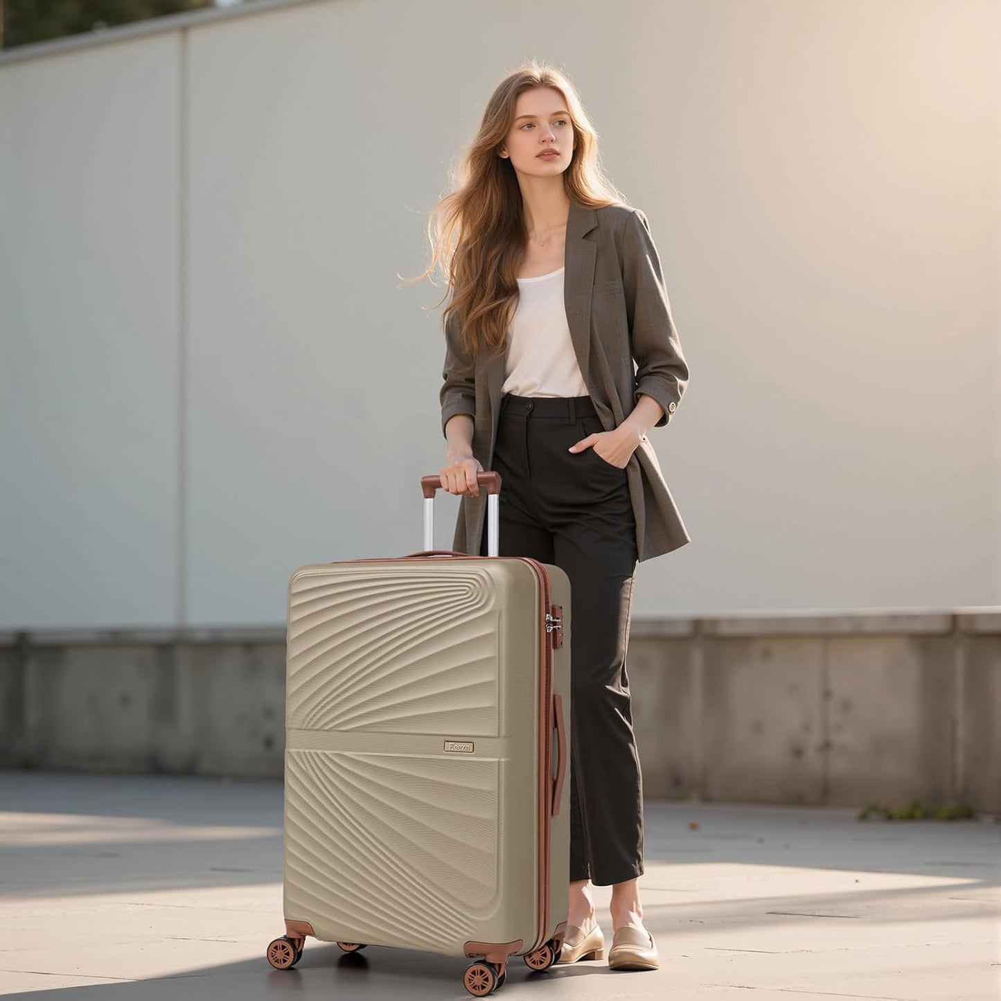Luggage Sets 5 Piece, Suitcases with Wheels, ABS Hard Case Luggage with TSA Lock Spinner Wheels