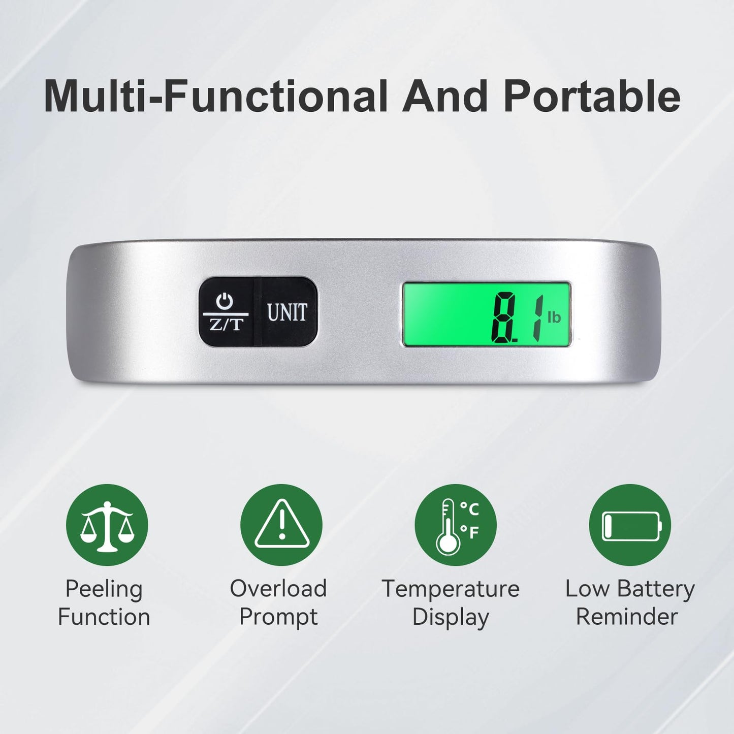 Qxutiwy Luggage Scale, 110 Pounds Digital Luggage Scale Battery Included