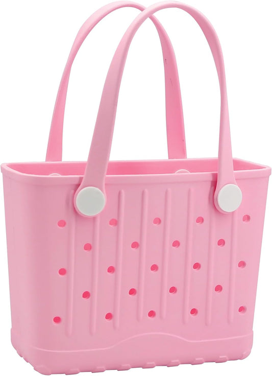 CXY Rubber Tote Bag Small Beach Bag Waterproof Beach Tote Washable Travel Handbag for Sport Boat Market Outdoor