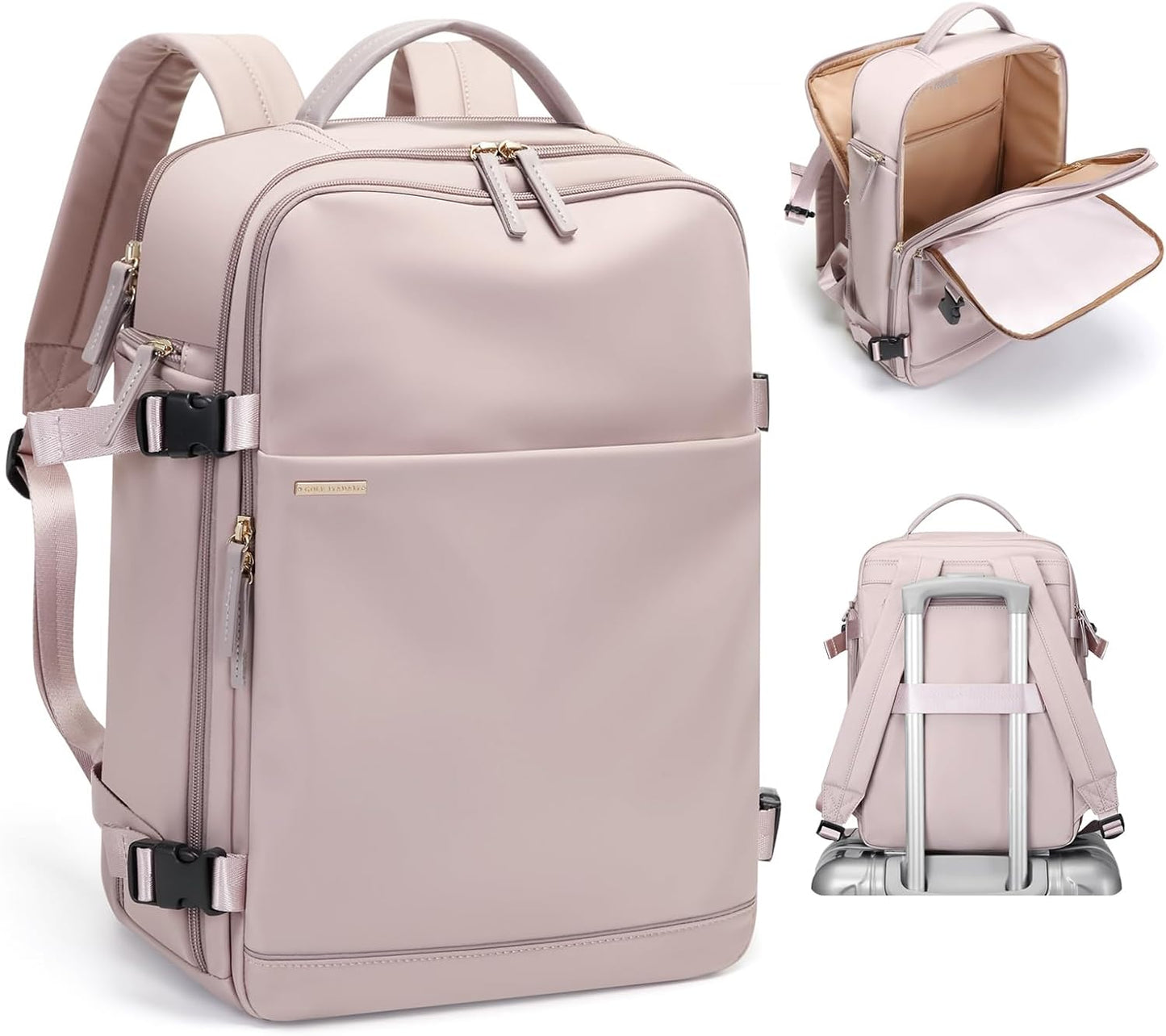 GOLF SUPAGS Laptop Backpack with Separate Laptop Compartment Fits 15.6 Inch Notebook Large Capacity Computer Bag for Women Work Travel College Backpacks (Pink)