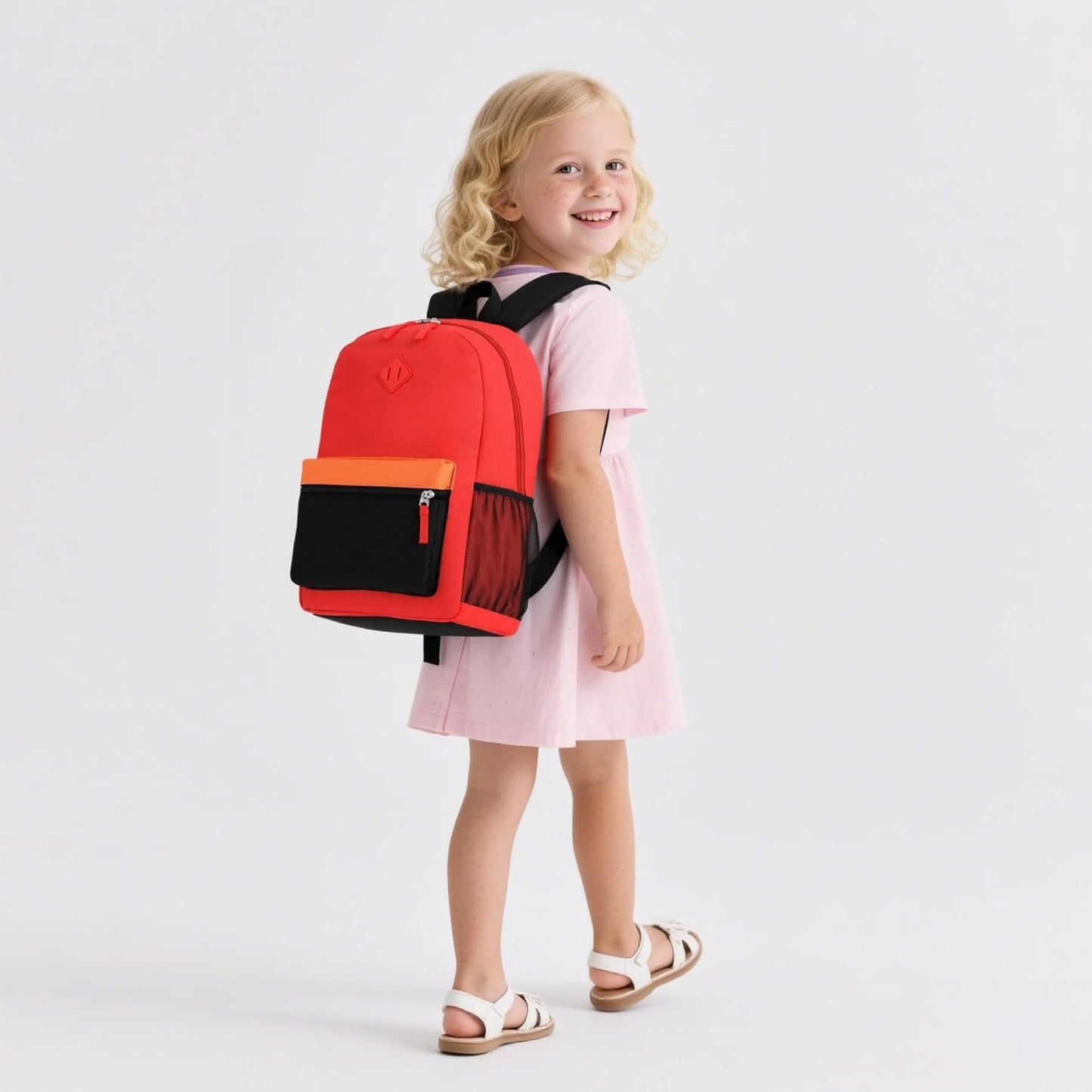 Preschool Backpack Kindergarten Toddler School Backpacks 2-4 Years for Boys and Girls with Chest Buckle (Red Black, Small-12 H(not Fit Folder))