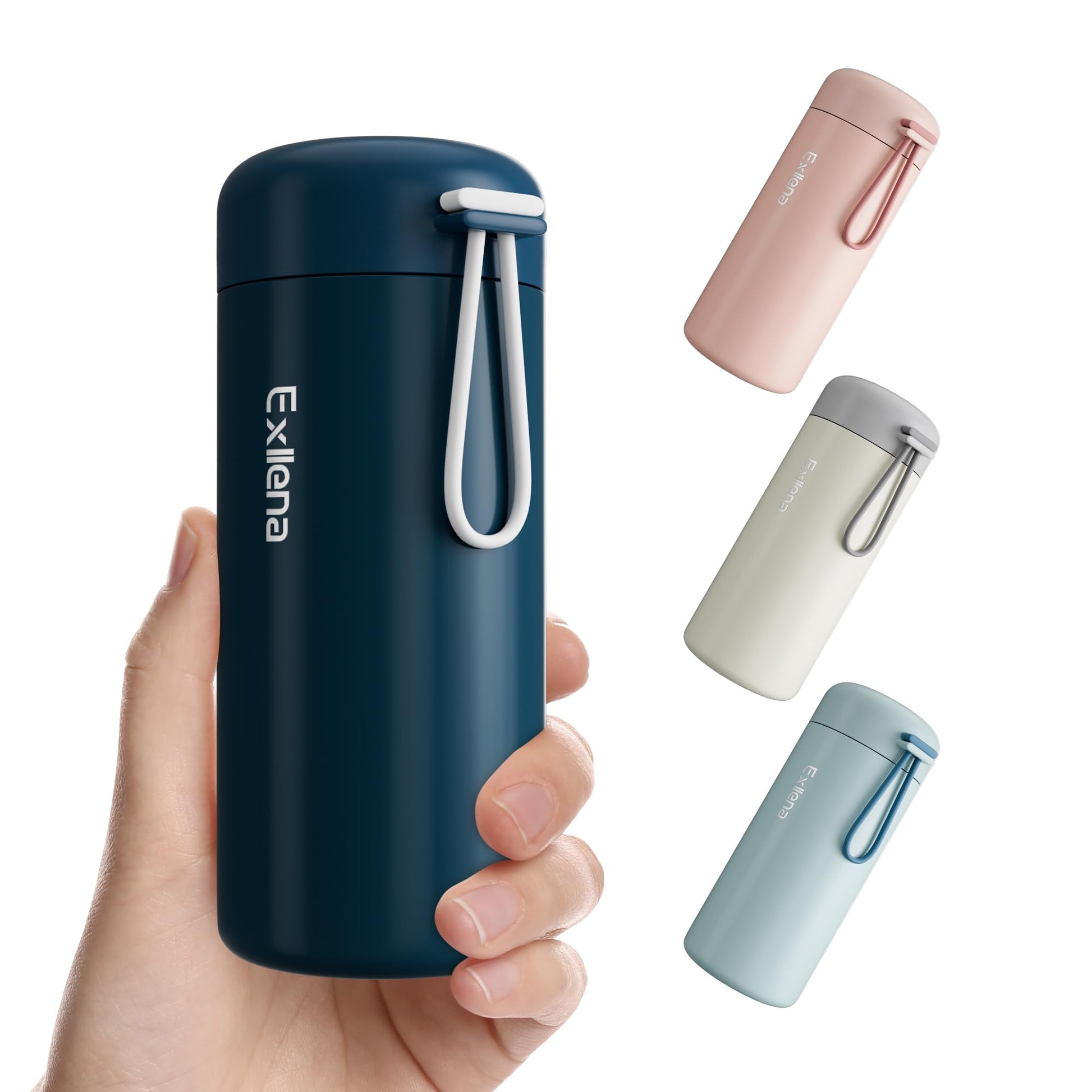 Exllena Small Water Bottle 10oz, Small Insulated Water Bottle for Hot&Cold Drinks, Water Bottle