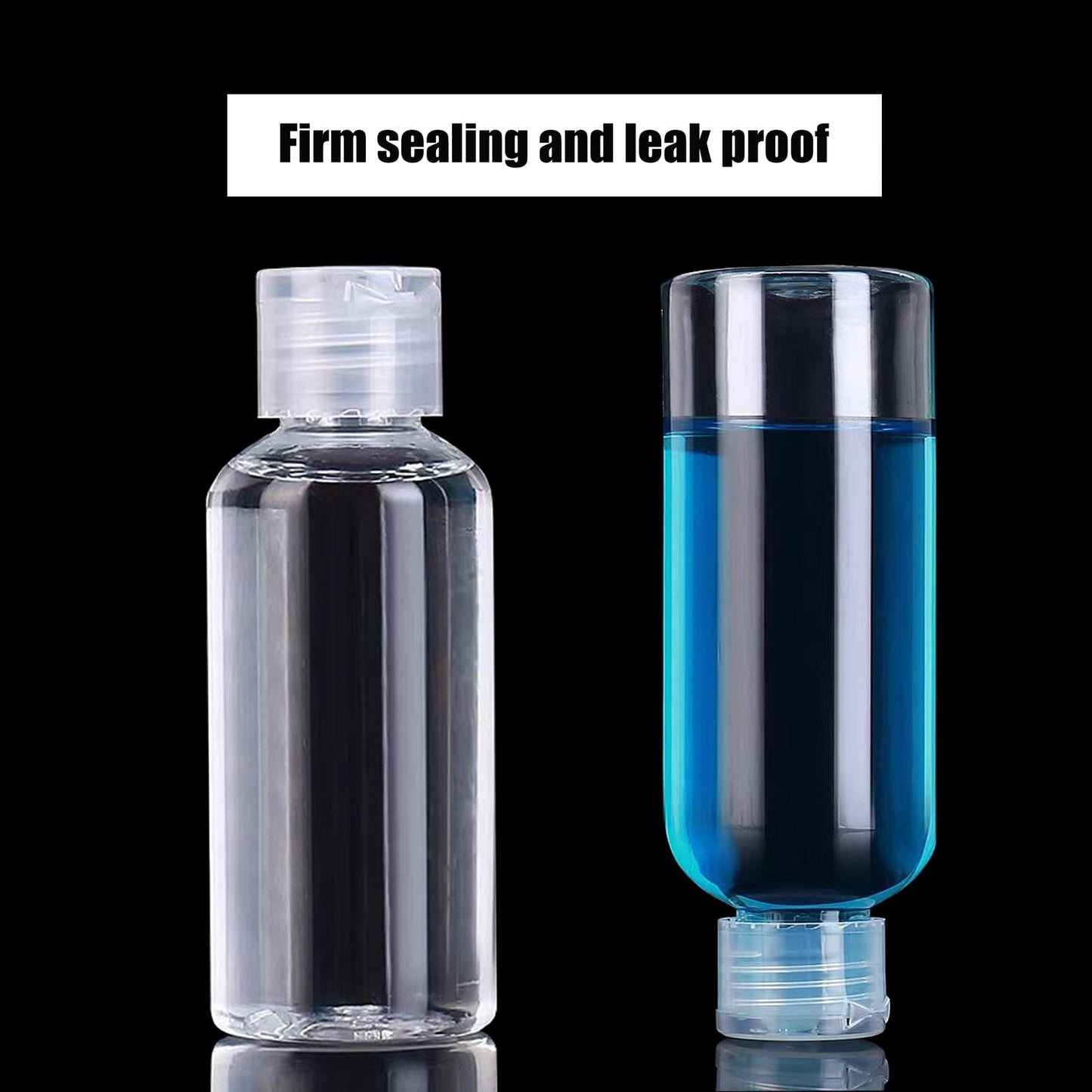 DNSEN 5 Pack 3.4oz Empty Plastic Travel Bottles for Toiletries TSA Approved Leak Proof Squeezable