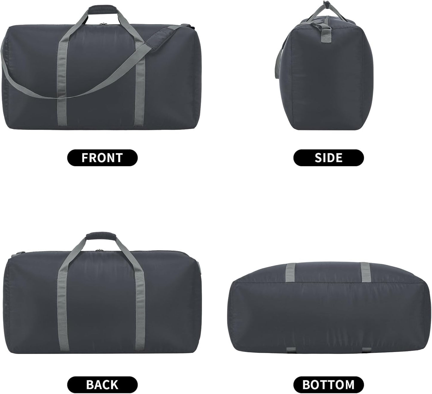 105L Extra Large Duffel Bag 32.5 inch Lightweight Luggage for Travel-Grey