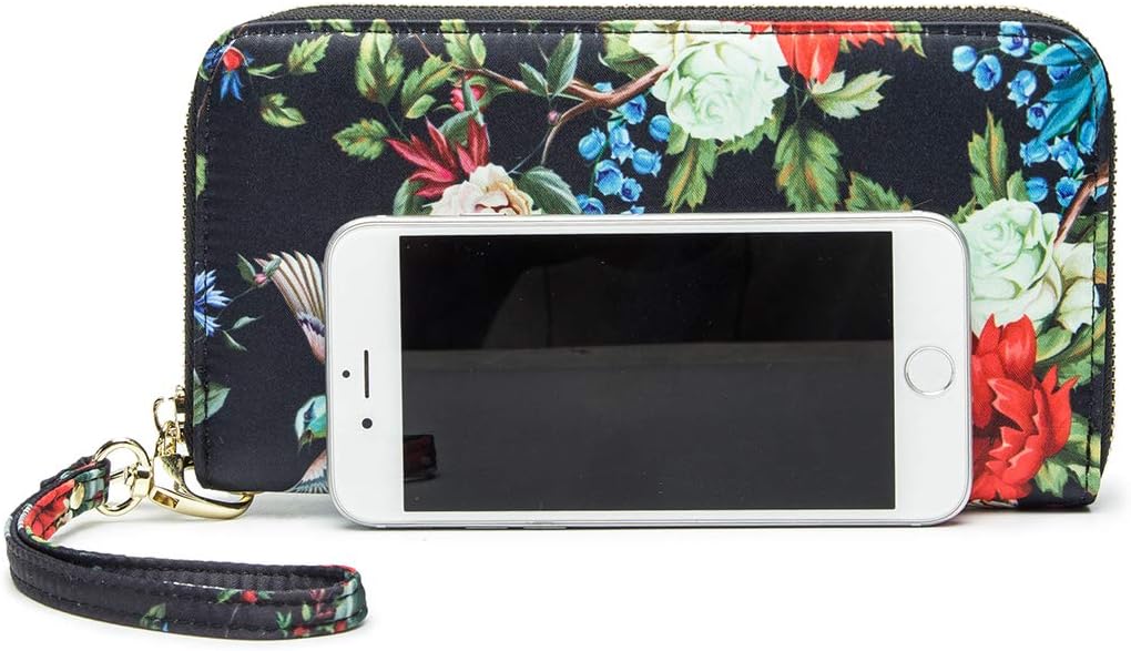 Women Wallet Card RFID For Womens Holder Blocking Credit Small Zipper Purse Pocket Bifold Slim Coin