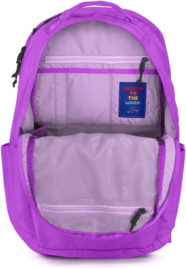 Baboon to the Moon City Backpack - in Multiple Colors, Versatile, Water-Repellent, 16" Laptop-Friendly Backpack (Electric Purple)