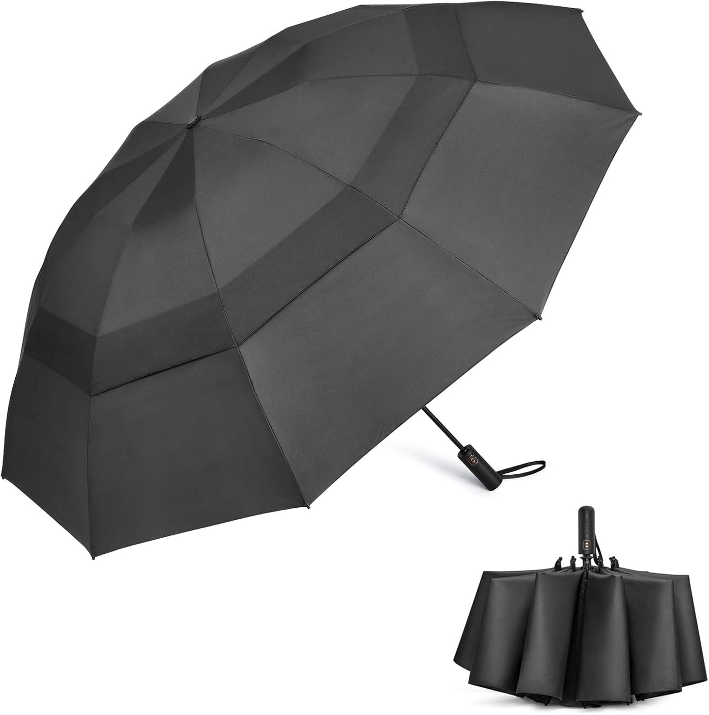 G4Free 42/46/54/62 Inch Large Golf Umbrella Compact Reverse Travel Umbrella 10 Ribs Windproof for