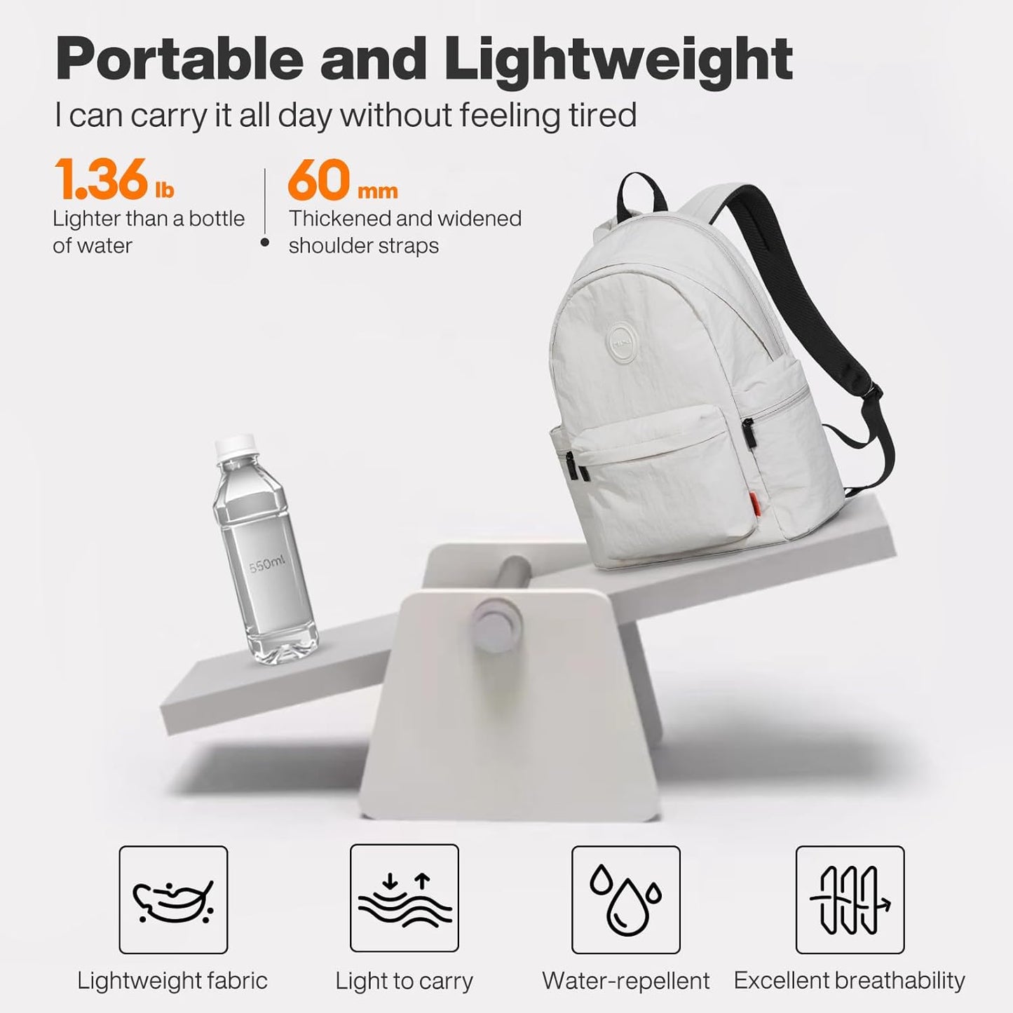 mixi Outdoor Lightweight Backpack Casual Carry On Laptop Backpack Travel Bookbag for Women Men