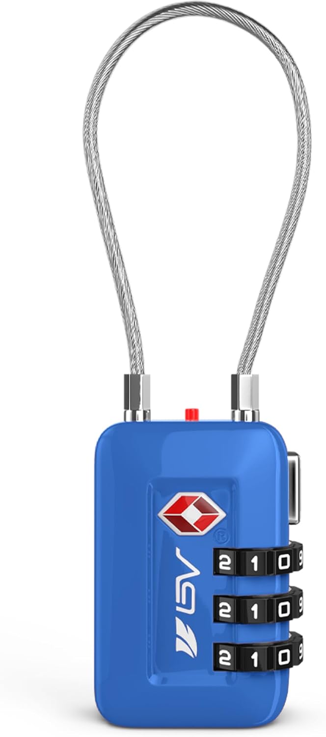 TSA Accepted Luggage Travel Lock, Set-Your-Own Combination Lock for School Gym Locker, Luggage