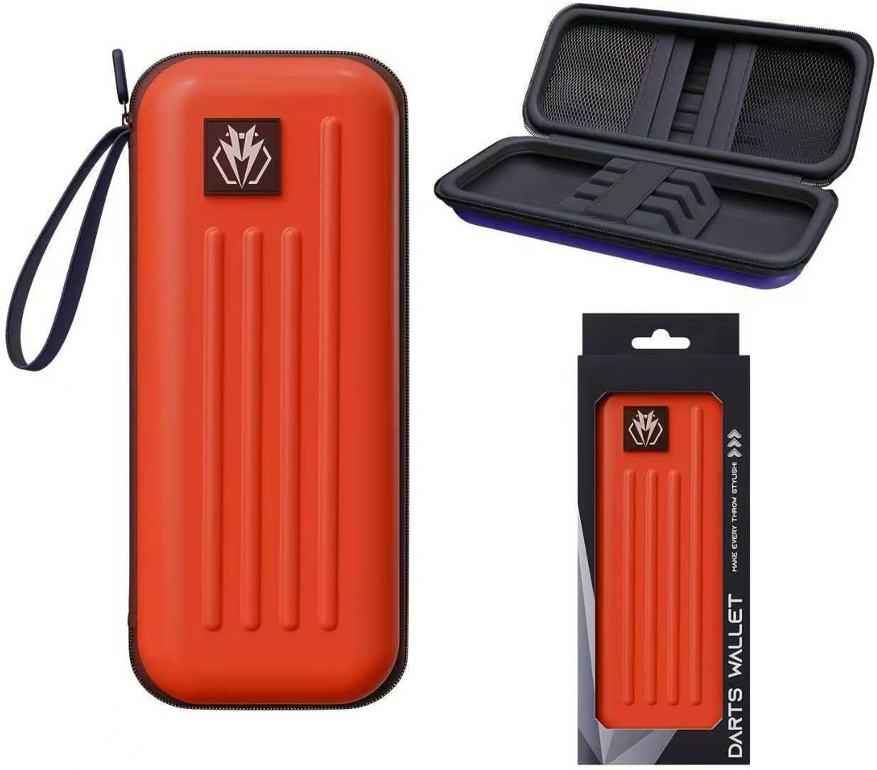 Dart Case,Darts Carrying Case Holds 3 Darts and Extra Accessories,Built-In Storage Tubes and Pockets for Flights, Tips, Shafts ect. (red)