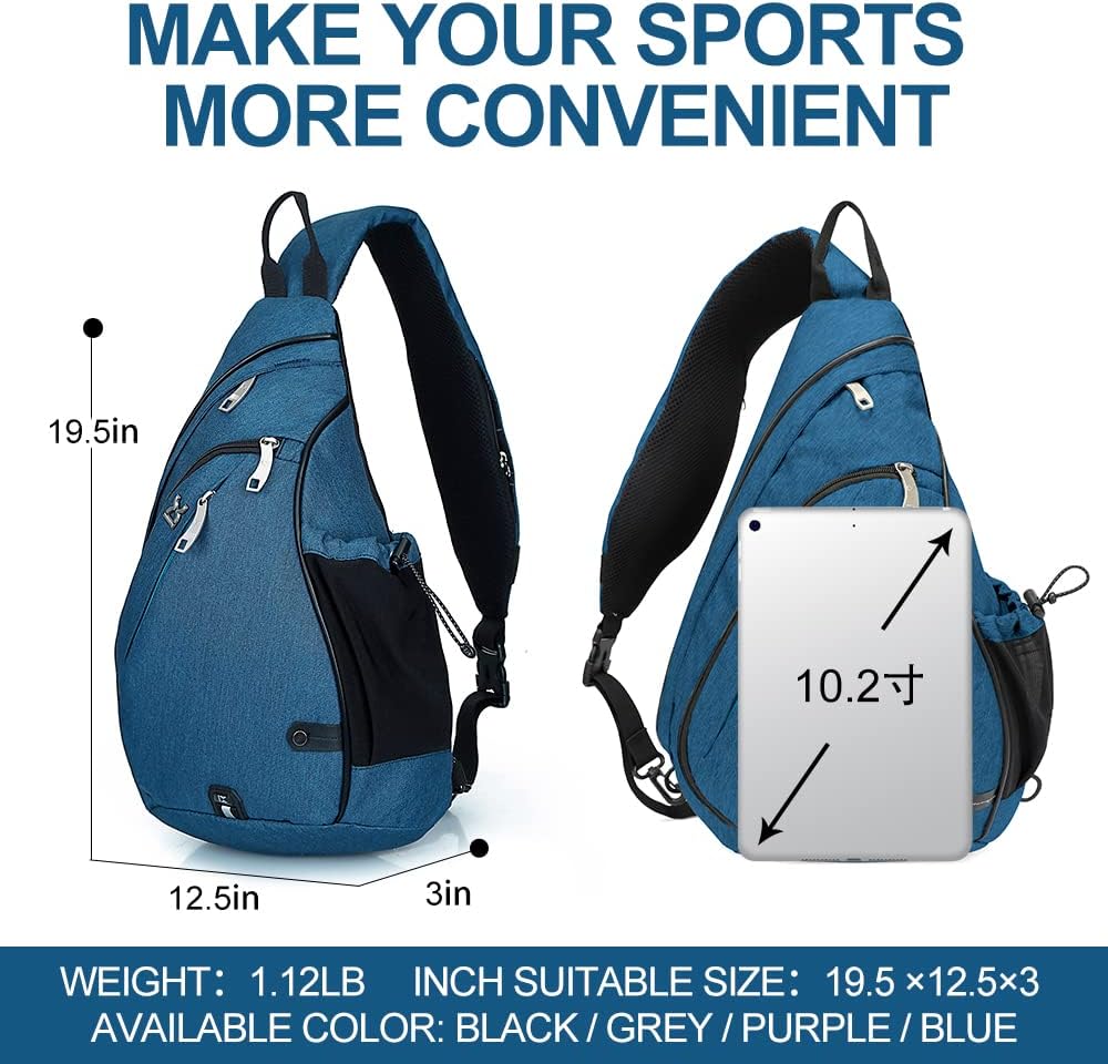 INOXTO Sling Bag, Multipurpose Crossbody Shoulder Bag for Men and Women