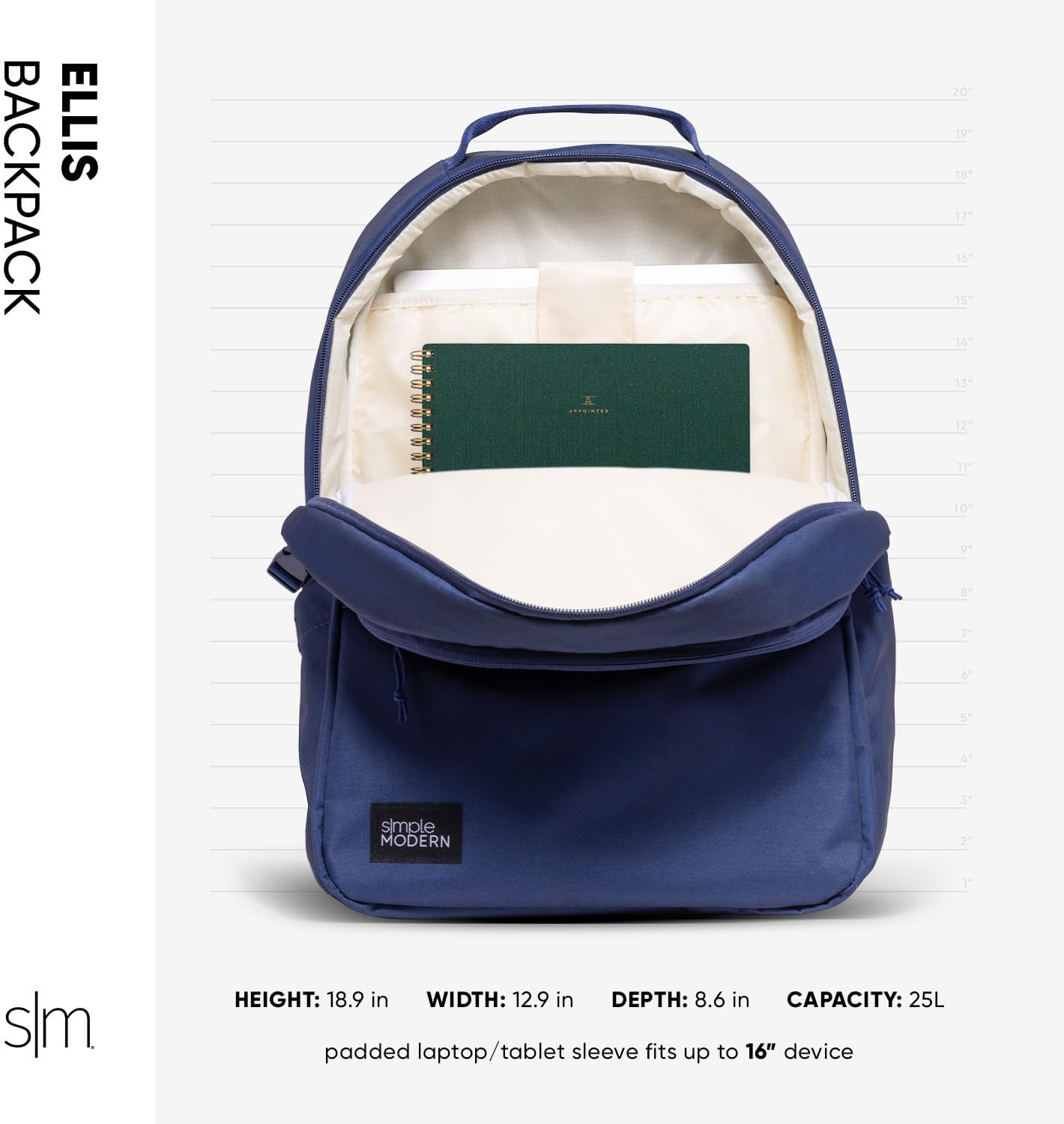 Simple Modern Ellis Backpack for School | Elementary Middle and High School Bookbag for Kids and Teens | Girls and Boys | Cream Terrazzo