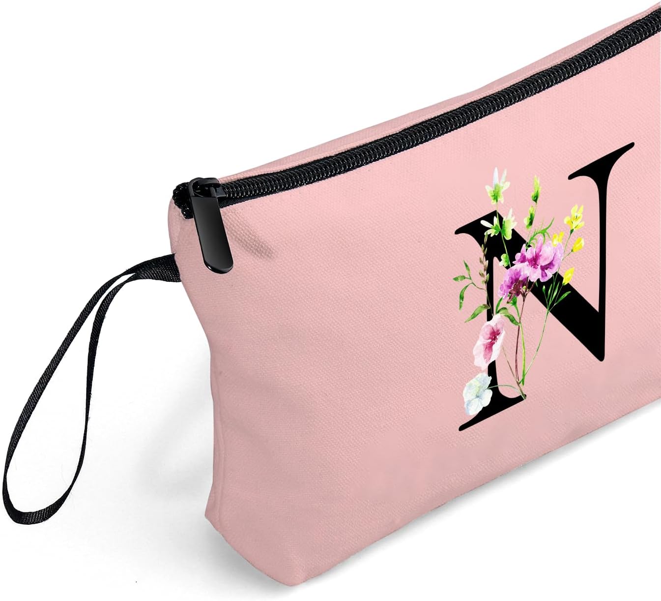 Appreciation Initial Monogram Gifts for Sisters from Sister Employees Team Bride Womens Unique Mom Personalized Makeup Cosmetic Bag with Mirror Mothers Day Christmas Graduation N
