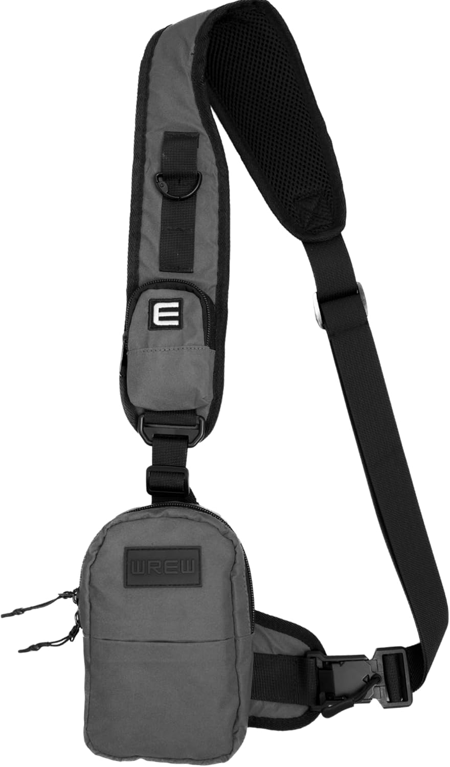 Mini Sling Bag for Men-Crossbody Bag with Shoulder Straps for Women-Multipurpose Keyholder Travel Backpack for Hiking (Grey)