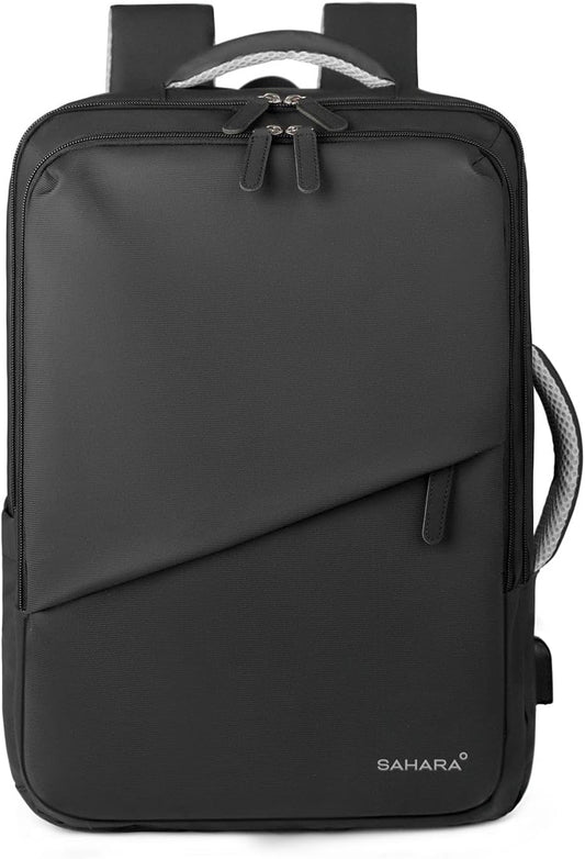 SAHARA - Multi-Compartment Travel & Laptop Backpack with USB Charging Port for Laptops up to 16-inch, Black, (LT00099)
