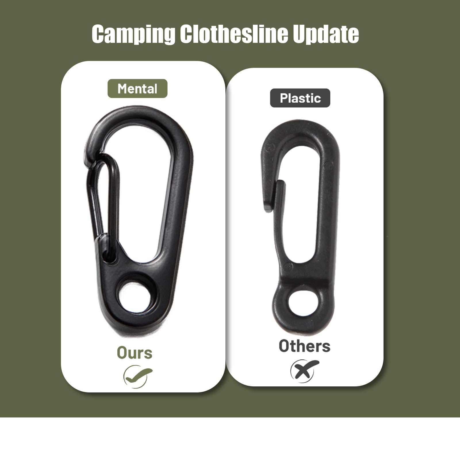 Portable Travel Clothesline, 33ft Camping Clothes line with Clothespins
