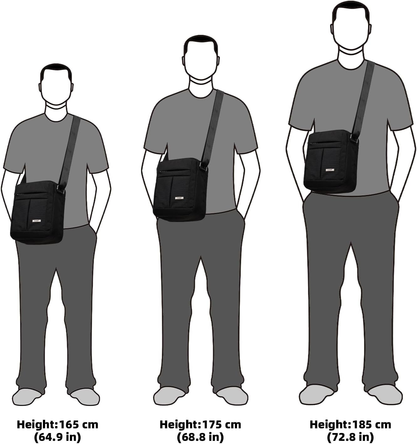 KL928 Men's Messenger Bag - Crossbody Shoulder Bags Travel Bag Man Purse Casual Sling Pack for Work Business